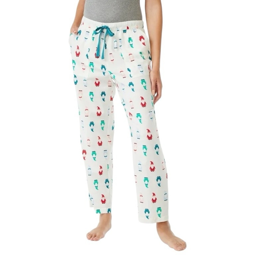 Joyspun Women's Flannel Lounge Pants - Santa Print